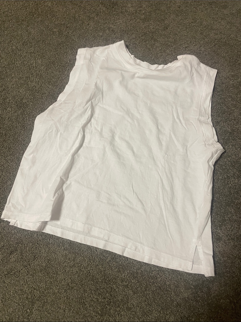 Juniors S cotton Classic Crewneck muscle  Sleeveless Tank Top - White